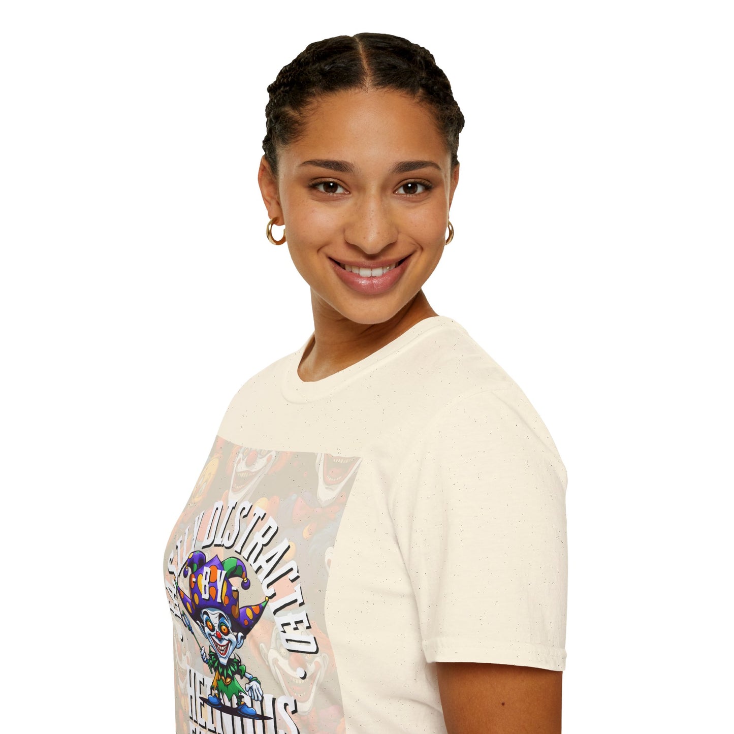 Easily Distracted by Heinous Fuckery Little Jincs LTcolors Unisex T-Shirt by cypherpunkgear.com