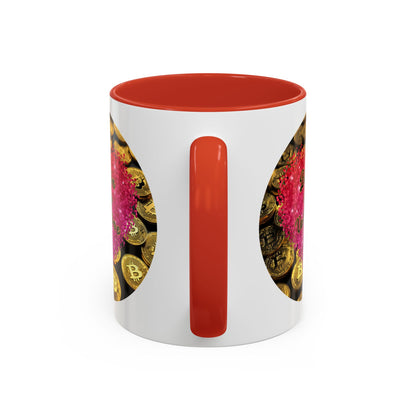 Bitcoin is My Valentine White Accent Mug by cypherpunkgear.com
