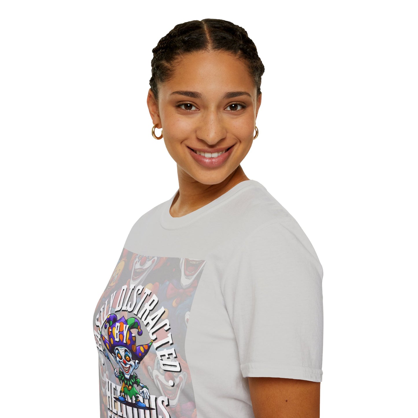 Easily Distracted by Heinous Fuckery Little Jincs LTcolors Unisex T-Shirt by cypherpunkgear.com