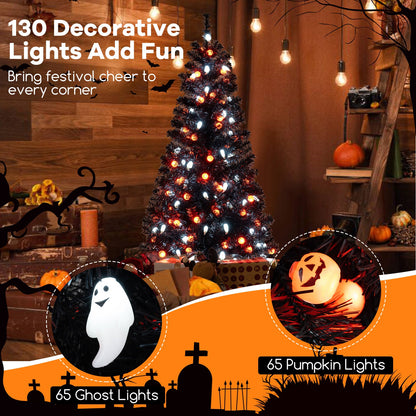 4.5 Feet Artificial Halloween Tree with 6 Lighting Modes and 5 Musics