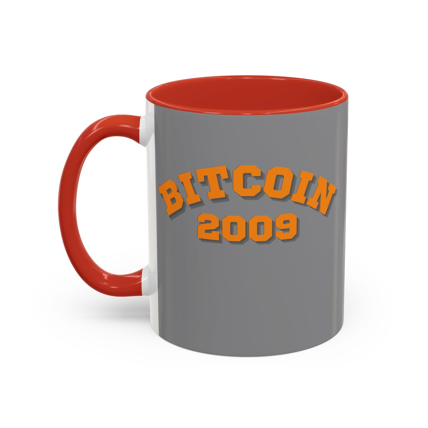 Bitcoin 2009 Grey Accent Mug by cypherpunkgear.com