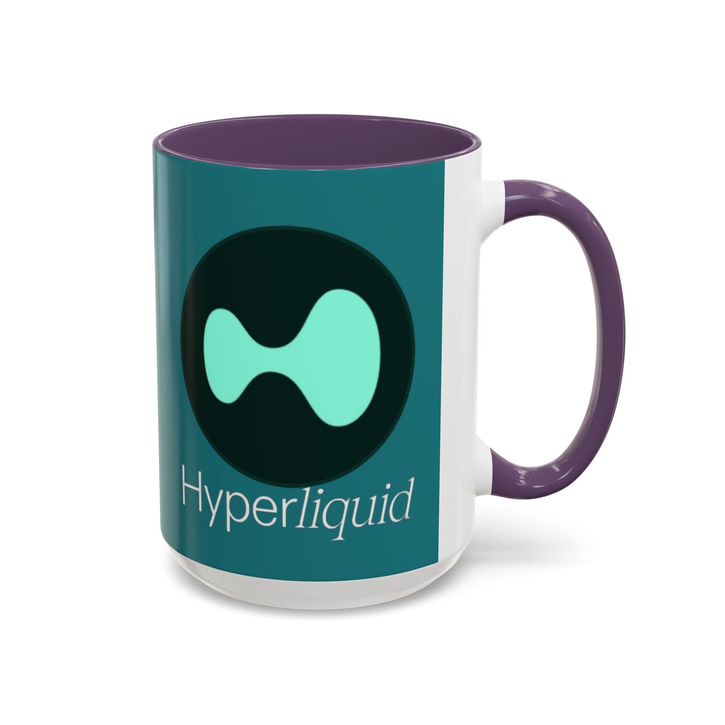 Hyperliquid White font Hyperliquid Accent Mug by cypherpunkgear.com