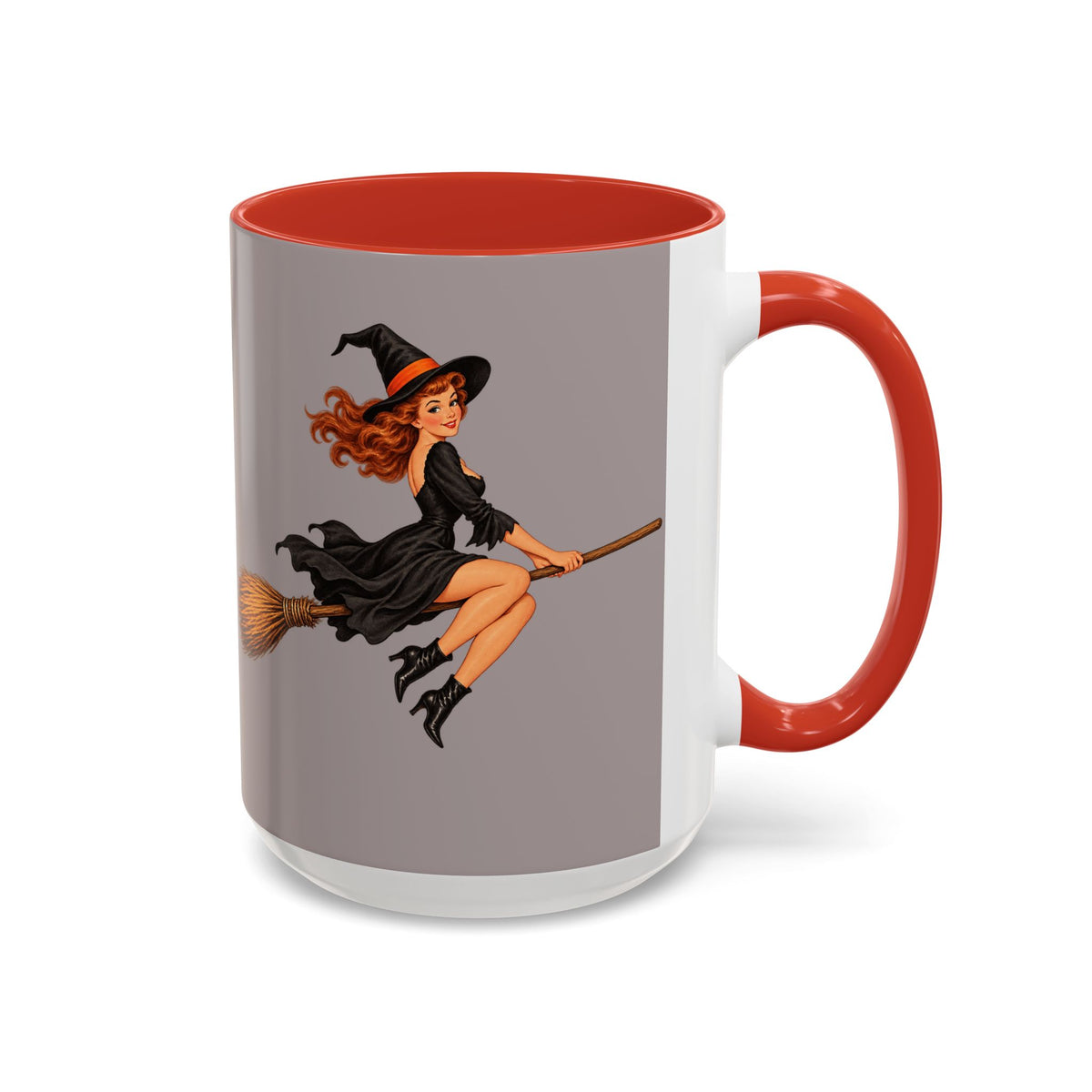 Hazel Hex Grey Accent Mug by CreepyCrafts.boo