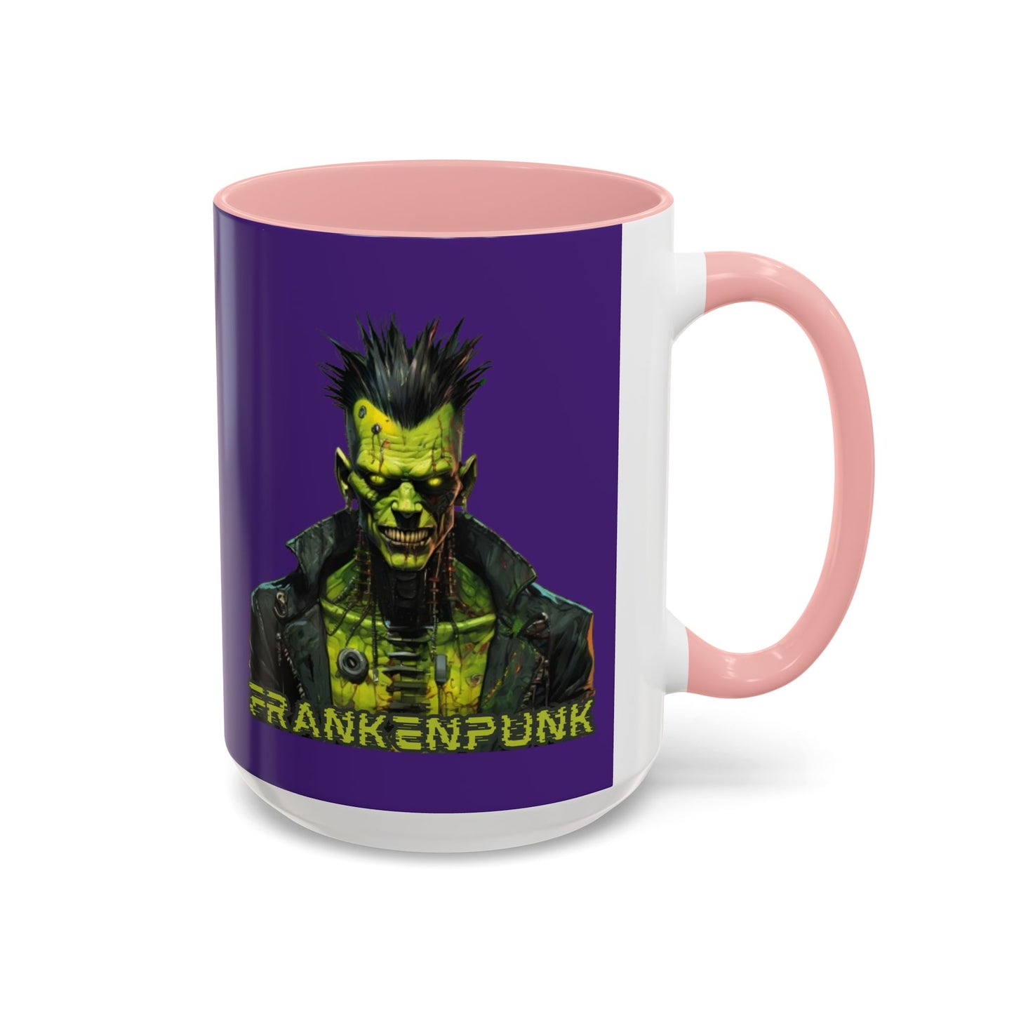Frankenpunk Purple Accent Mug by CreepyCrafts.boo
