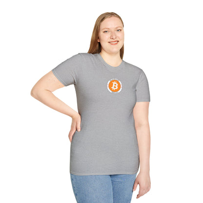 2-sided, Bitcoin, Bitcoin, Bitcoin (BTC) Light colors Unisex T-Shirt by cypherpunkgear.com
