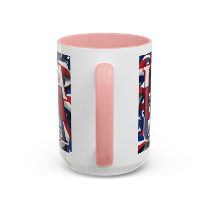 USA RDfont Center Patriot Accent Mug by cypherpunkgear