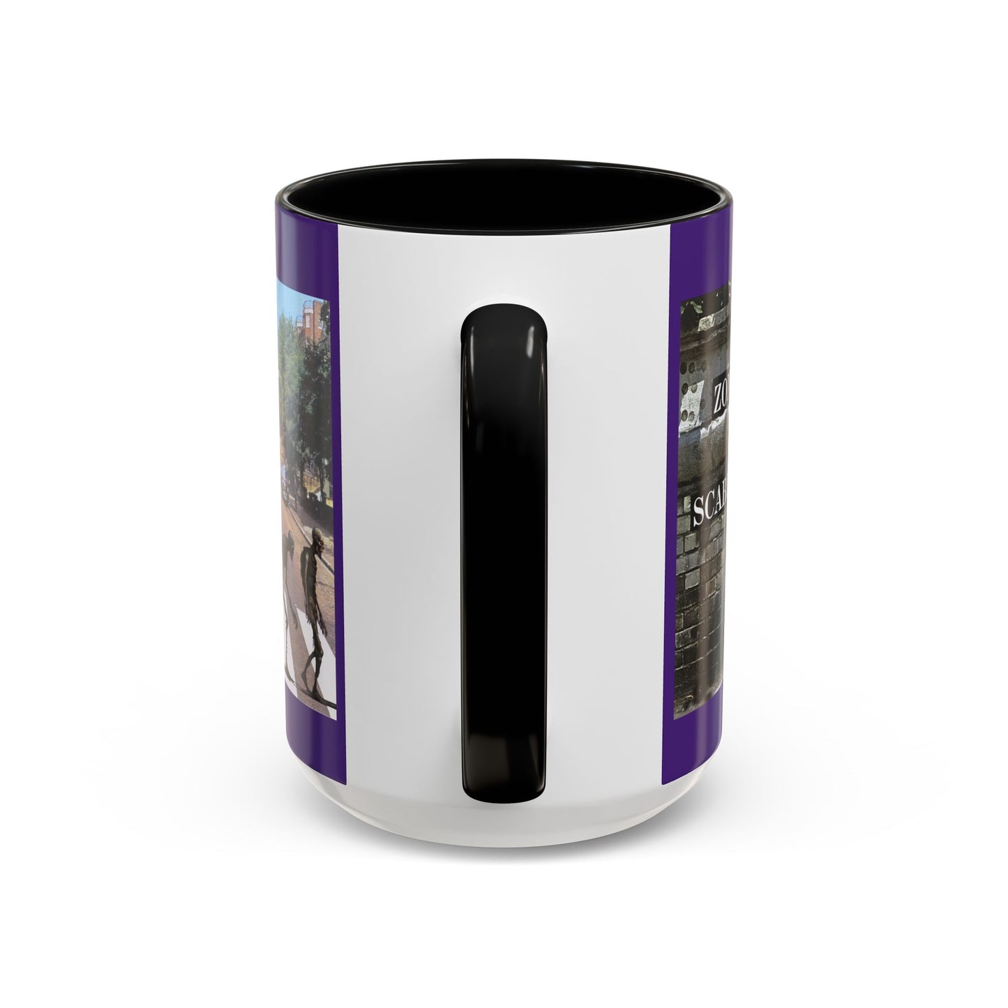 2-sided, Scabby Road Purple Accent Mug by CreepyCrafts.boo