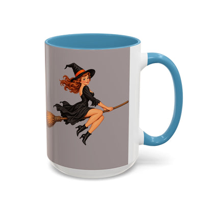 Hazel Hex Grey Accent Mug by CreepyCrafts.boo