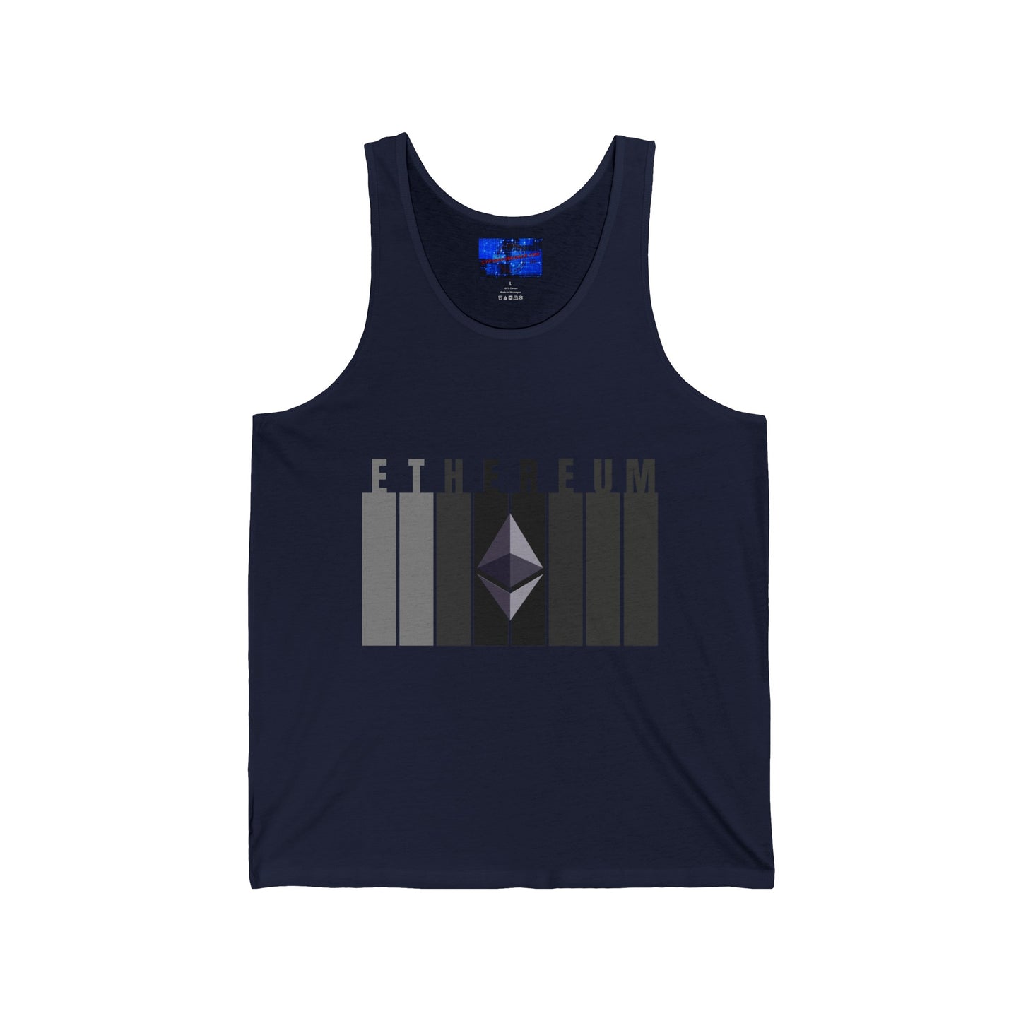 Ethereum (ETH) Unisex Jersey Tank Top by cypherpunkgear