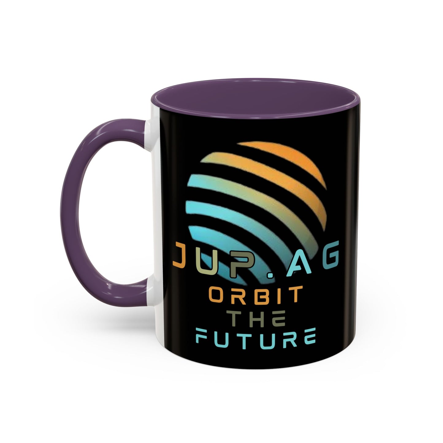 Jupiter (JUP) Orbit the Future Black Accent Mug by cypherpunkgear.com