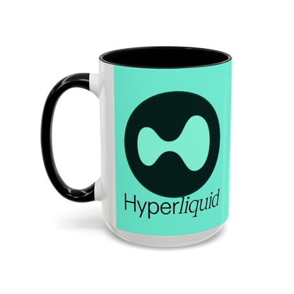 Hyperliquid Black font Light Hyperliquid Accent Mug by cypherpunkgear.com