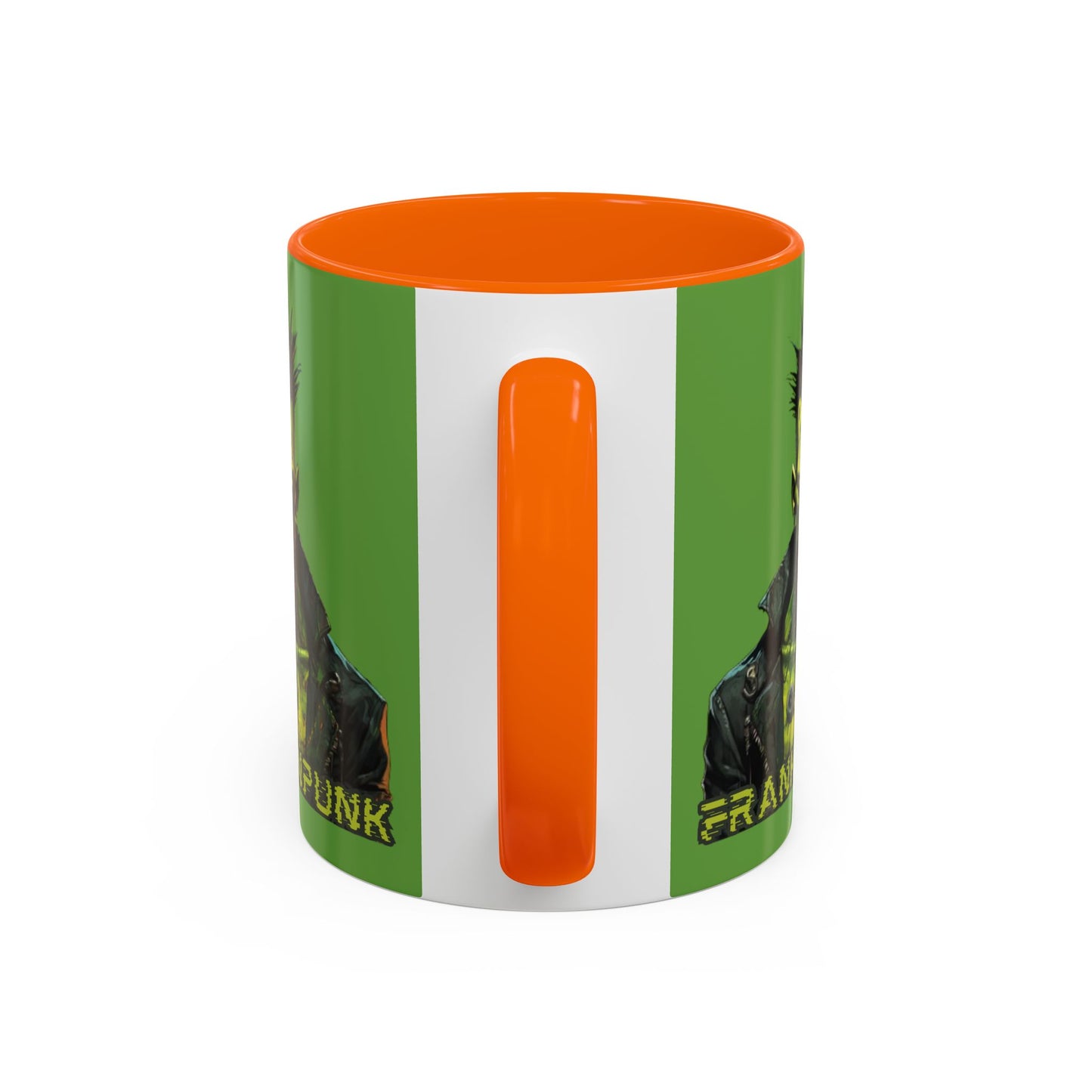 Frankenpunk Green Accent Mug by CreepyCrafts.boo