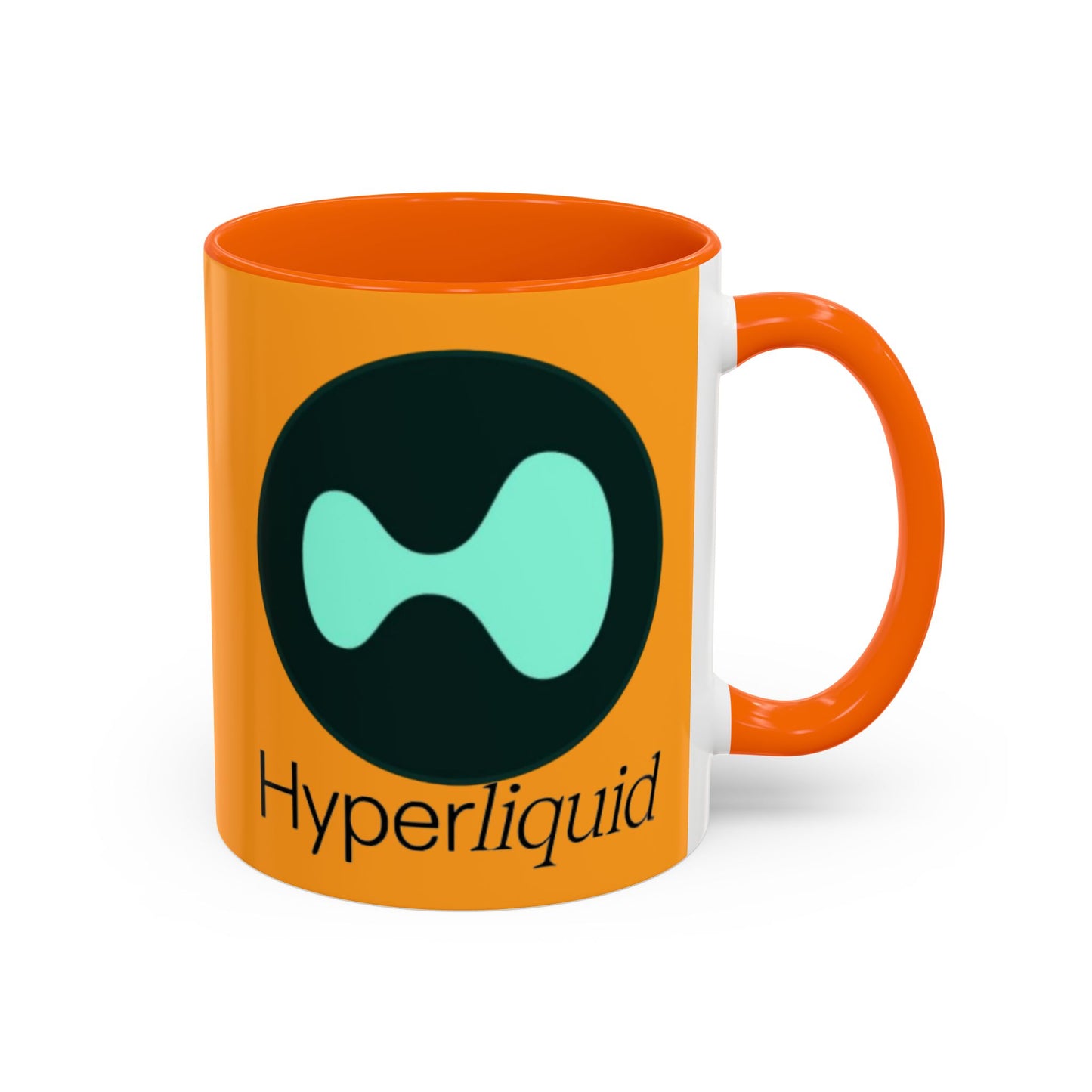 Hyperliquid Black font Orange Accent Mug by cypherpunkgear.com