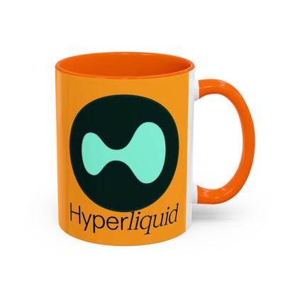Hyperliquid Black font Orange Accent Mug by cypherpunkgear.com