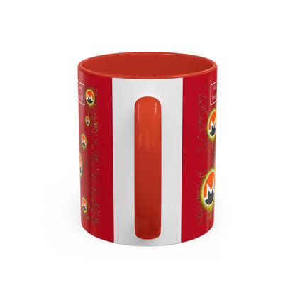 Monero (XMR) don't assume your freedoms are assured Red Accent Mug by cypherpunkgear.com