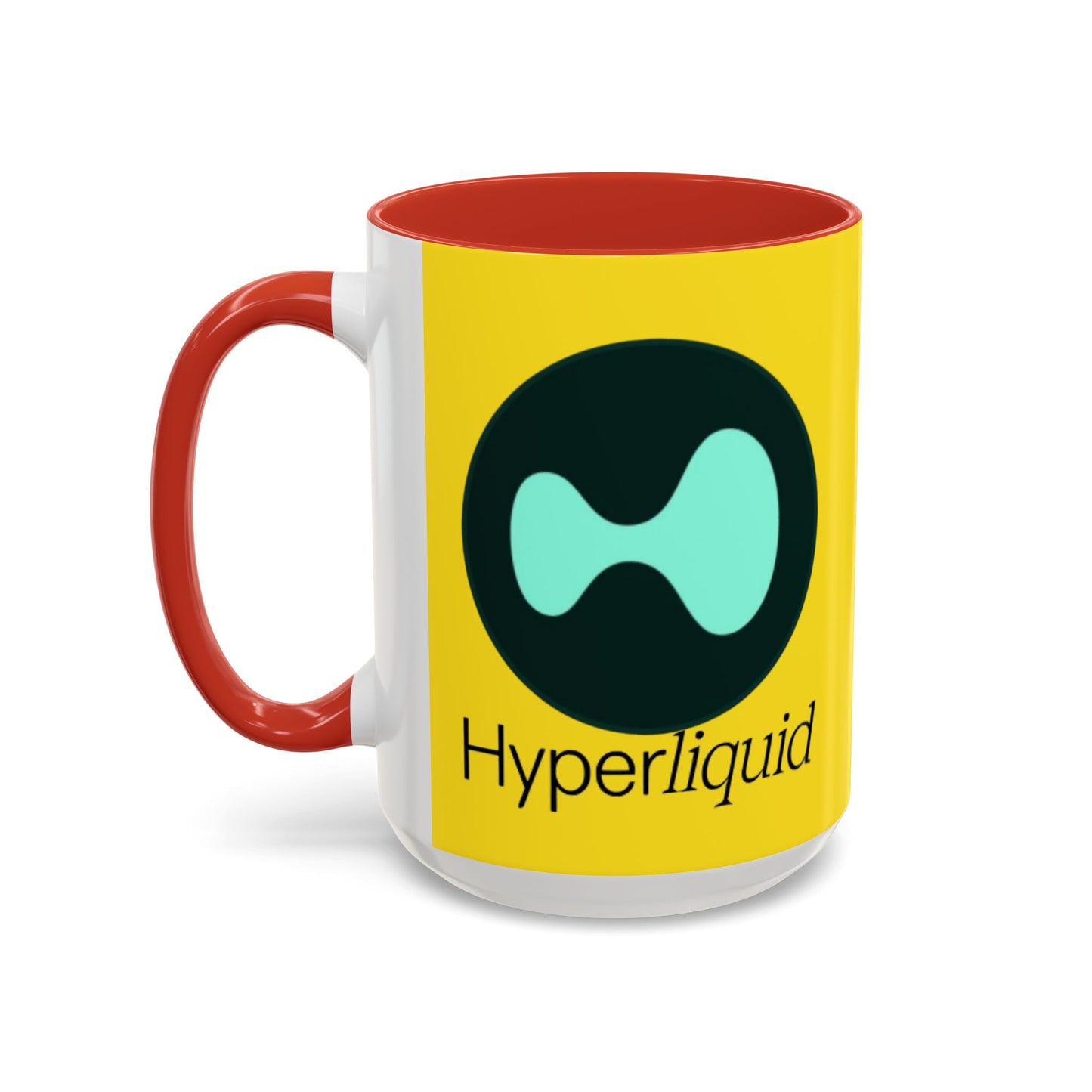 Hyperliquid Black font Yellow Accent Mug by cypherpunkgear.com