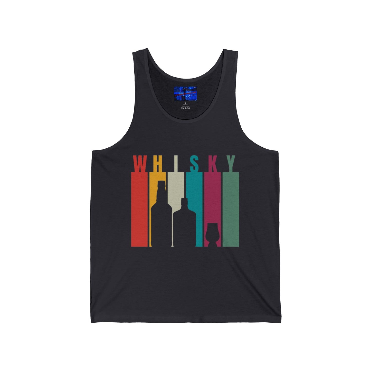 Whisky spelled without an 'e' Unisex Jersey Tank Top by cypherpunkgear.com