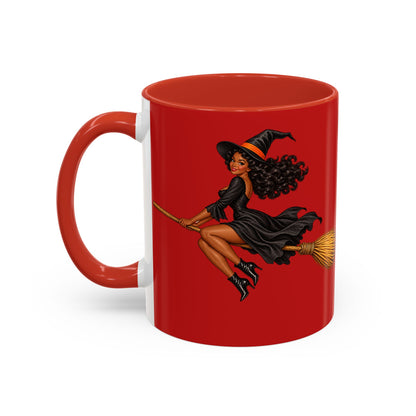 Velvet Vex Red Accent Mug by CreepyCrafts.boo
