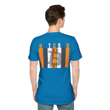 2-sided, Bitcoin (BTC) Decentralized Freedom Dark colors Unisex T-Shirt by cypherpunkgear.com