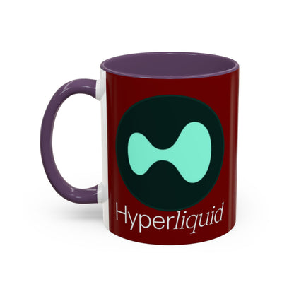 Hyperliquid White font Red Accent Mug by cypherpunkgear.com