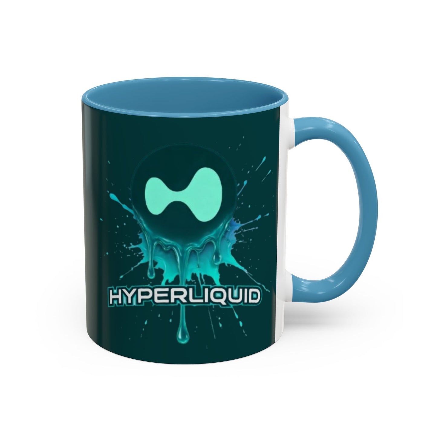 HYPE Drip Dark Hyperliquid Accent Mug by cypherpunkgear.com