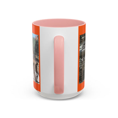 2-sided, Scabby Road Orange Accent Mug by CreepyCrafts.boo