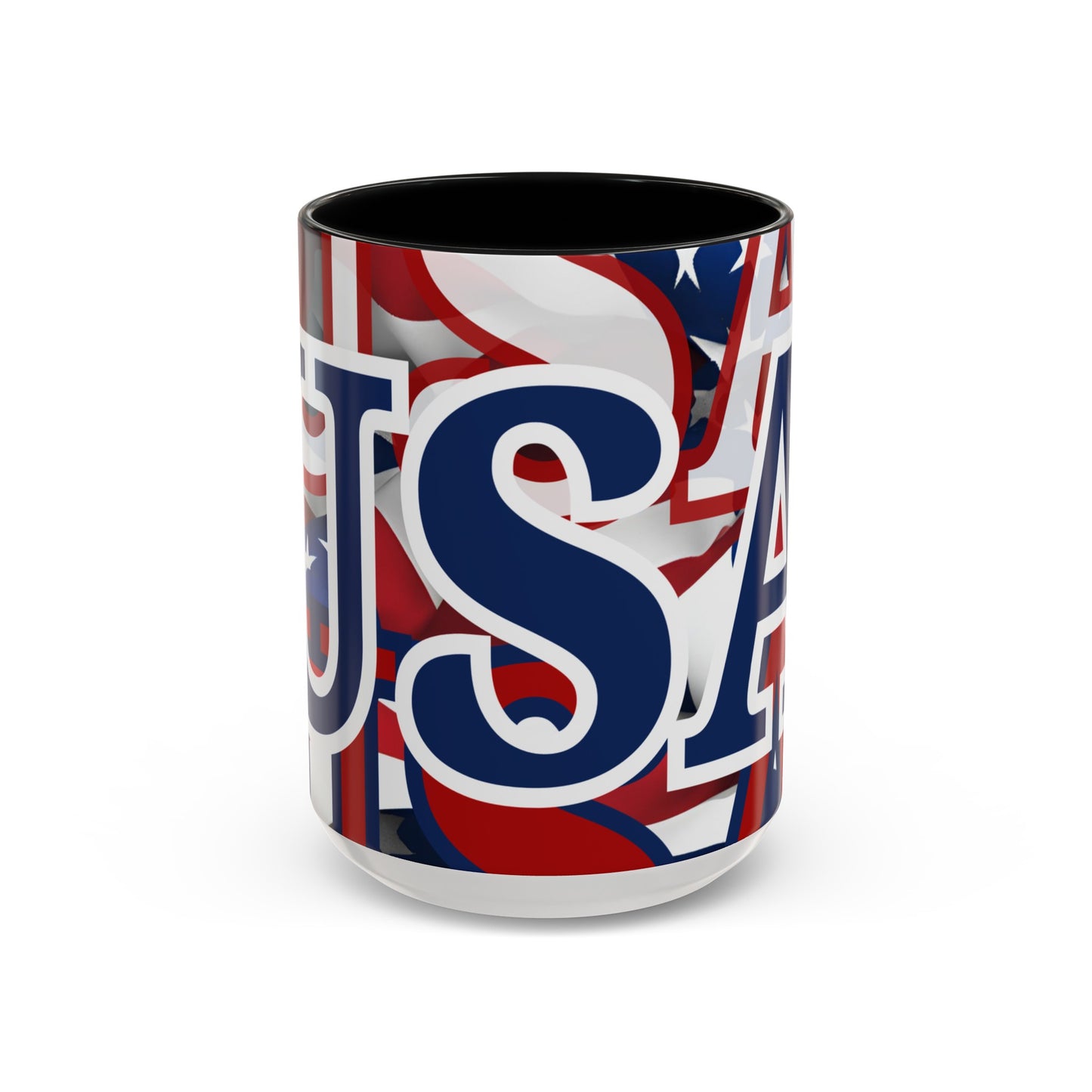 USA! USA! USA BLfont Patriot Accent Mug by cypherpunkgear