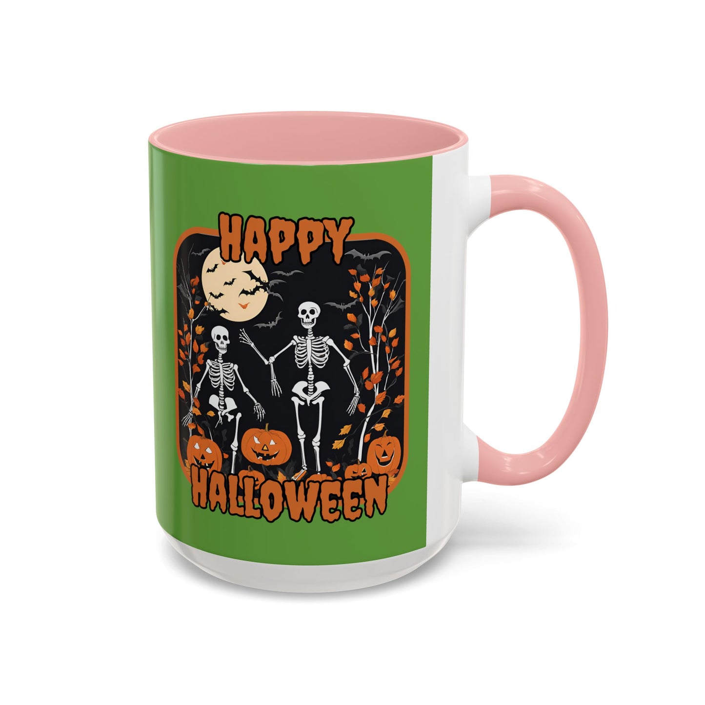 Spooktacular Skeletons of Halloween Accent Mug by cypherpunkgear