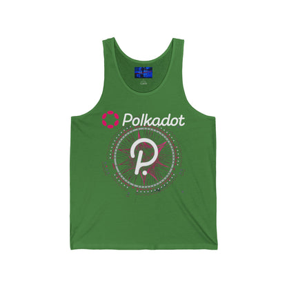 Polkadot (DOT) Unisex Jersey Tank Top by cypherpunkgear.com