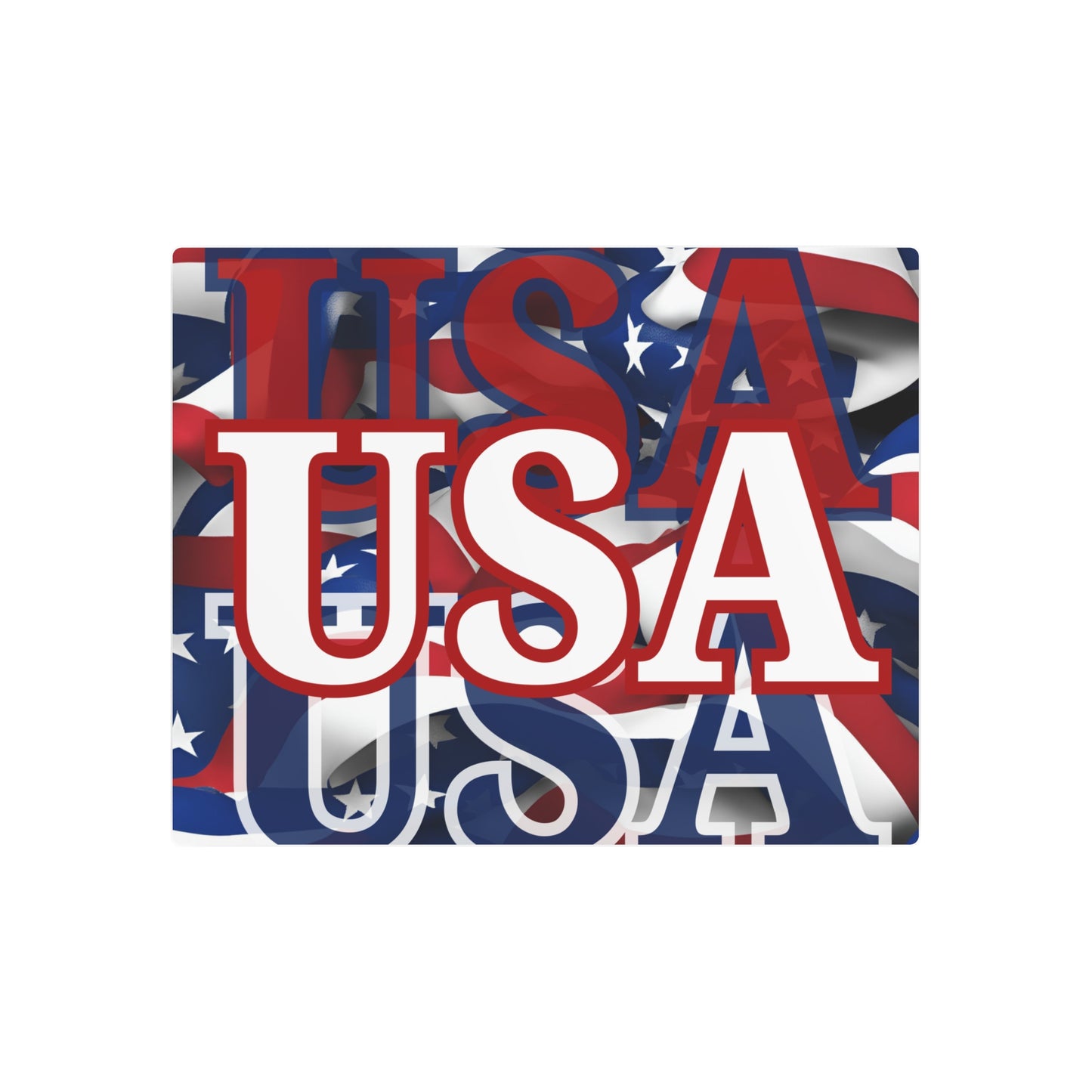 USA! USA! USA White Center Metal Art Sign by cypherpunkgear