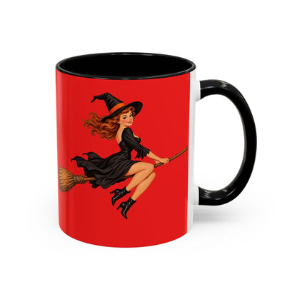 Hazel Hex Red Accent Mug by CreepyCrafts.boo