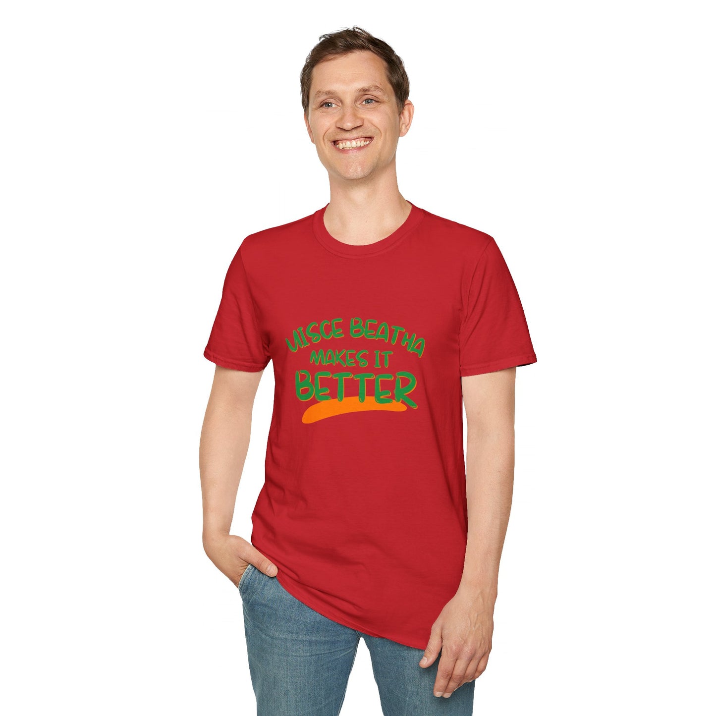 Uisce Beatha makes it better GNfont LTcolors Unisex T-Shirt by cypherpunkgear