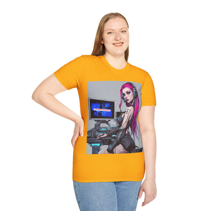 Netrunner Cyberpunk Light colors Unisex T-Shirt by cypherpunkgear.com