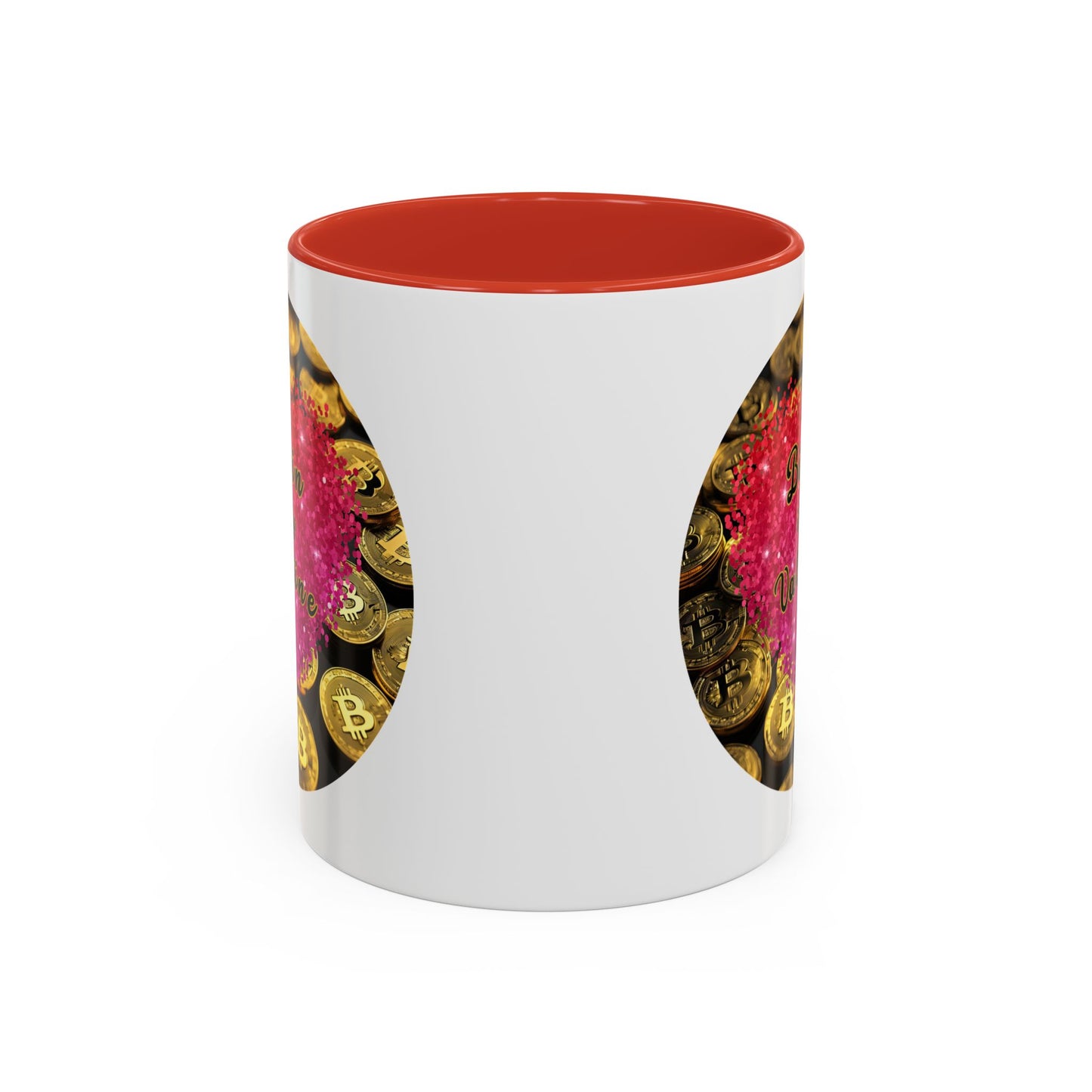 Bitcoin is My Valentine White Accent Mug by cypherpunkgear.com