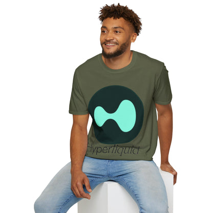 Hyperliquid Black font Unisex T-Shirt by cypherpunkgear.com