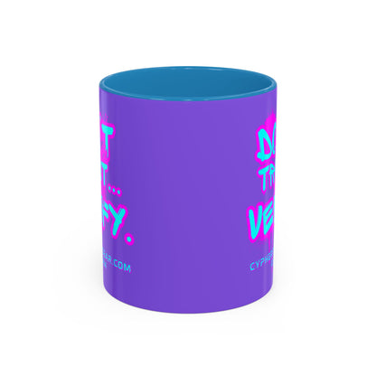 Don't Trust...Verify. Light Purple Accent Mug by cypherpunkgear.com