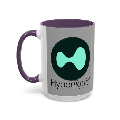 Hyperliquid Black font Grey Accent Mug by cypherpunkgear.com