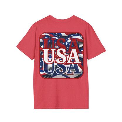 2-sided Red WHITE and Blue USA Patriot LTcolors Unisex T-Shirt by cypherpunkgear