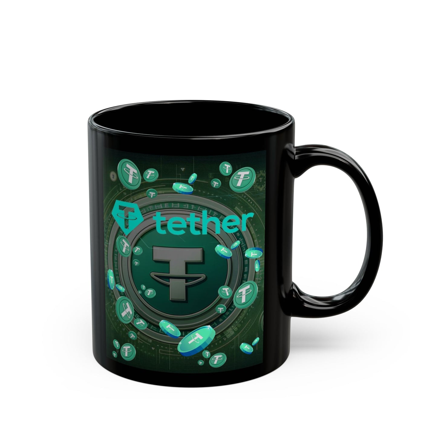 Tether Black Mug by cypherpunkgear.com