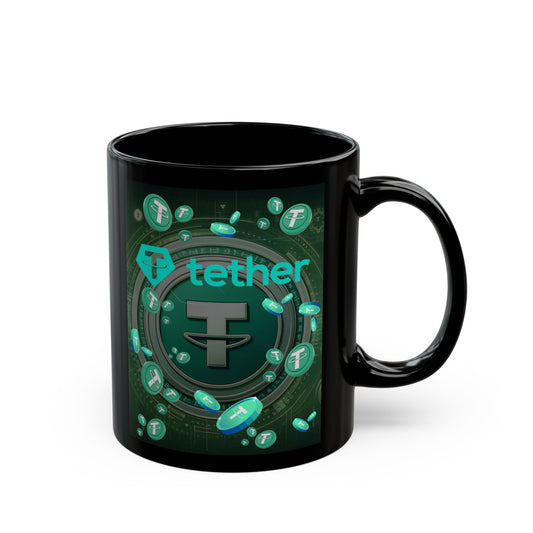 Tether Black Mug by cypherpunkgear.com