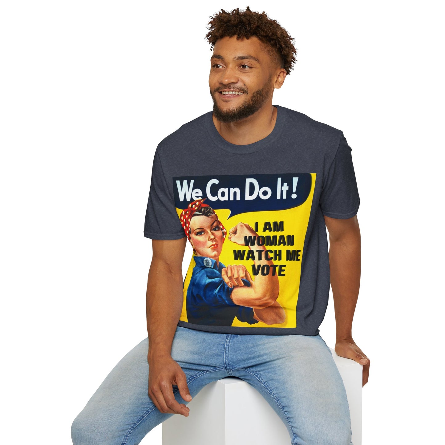 I Am Woman Watch Me Vote Rosie DKcolors Unisex T-Shirt by cypherpunkgear.com