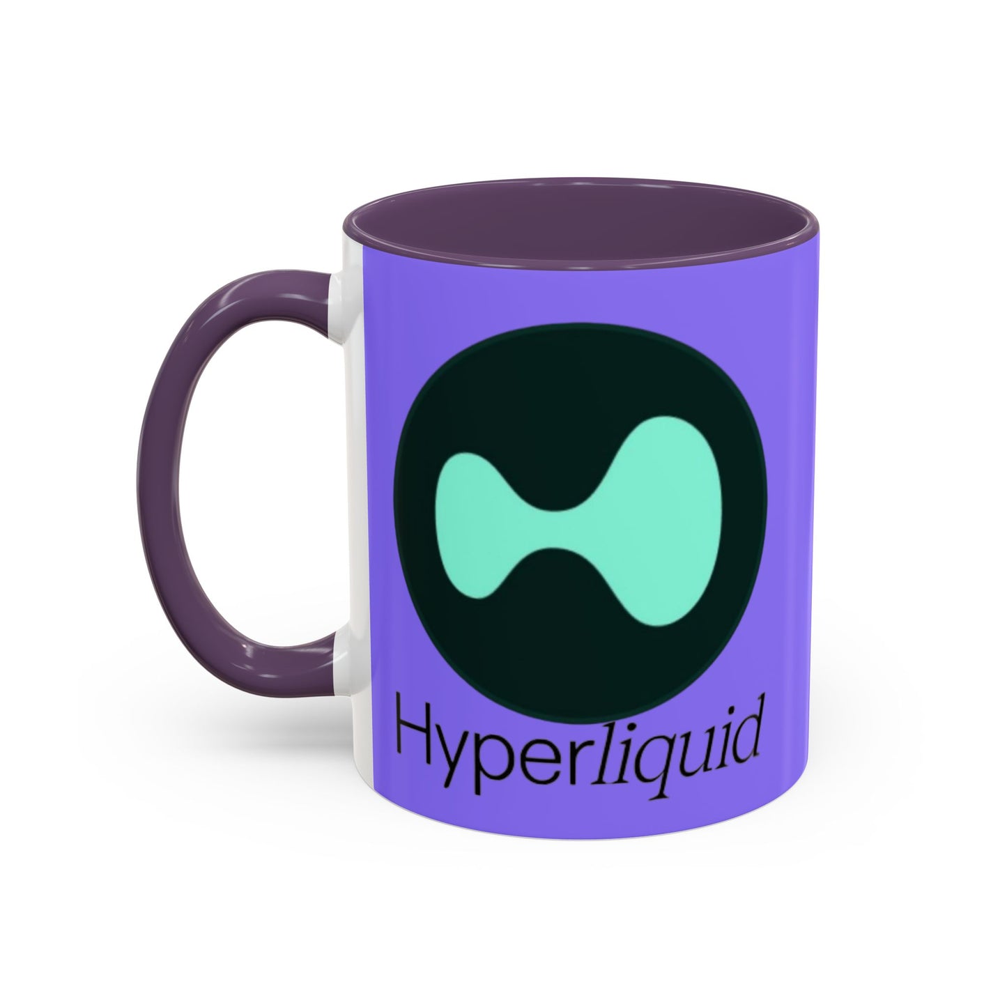 Hyperliquid Black font Light Purple Accent Mug by cypherpunkgear.com