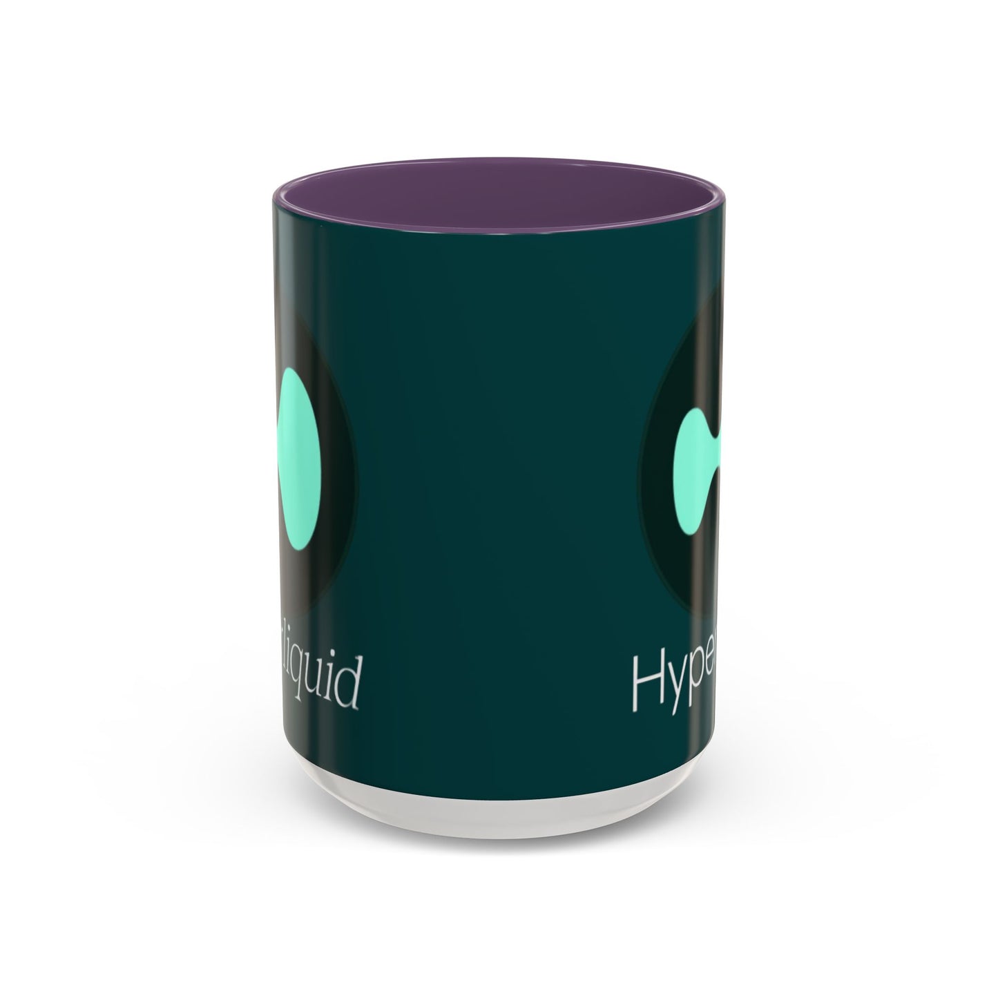 Hyperliquid White font Dark Hyperliquid Accent Mug by cypherpunkgear.com