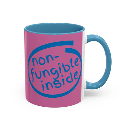 Non-Fungible Inside Pink Accent Mug by cypherpunkgear.com