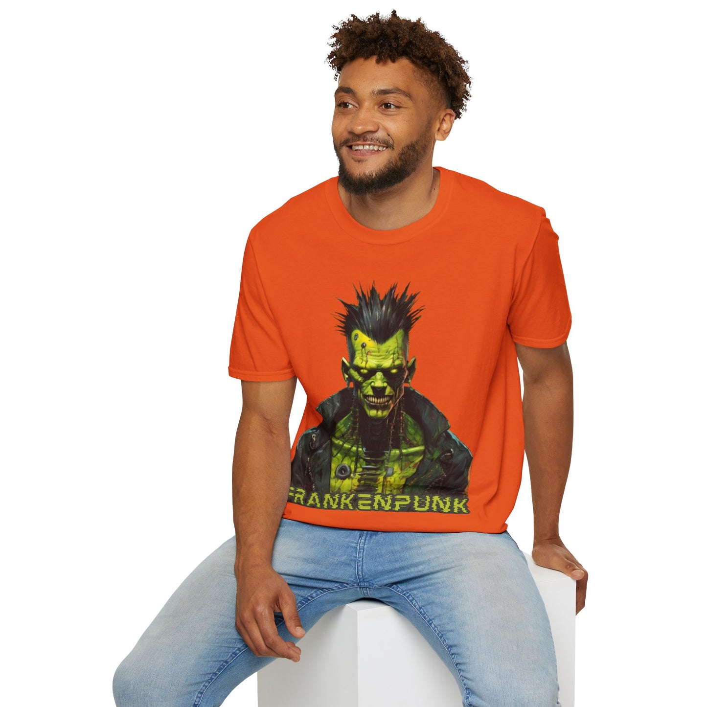 Frankenpunk w/logo Unisex T-Shirt by cypherpunkgear