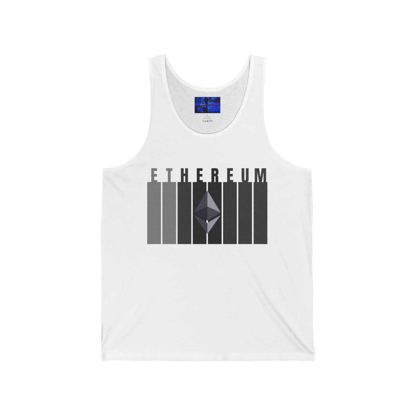 Ethereum (ETH) Unisex Jersey Tank Top by cypherpunkgear.com