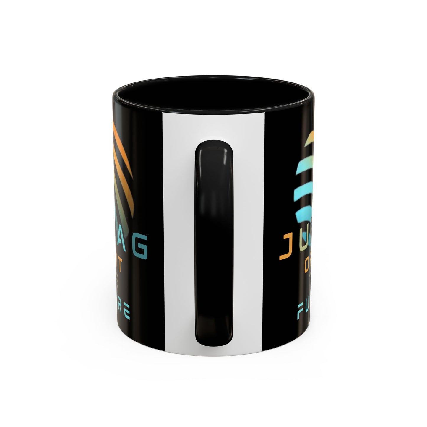 Jupiter (JUP) Orbit the Future Black Accent Mug by cypherpunkgear.com