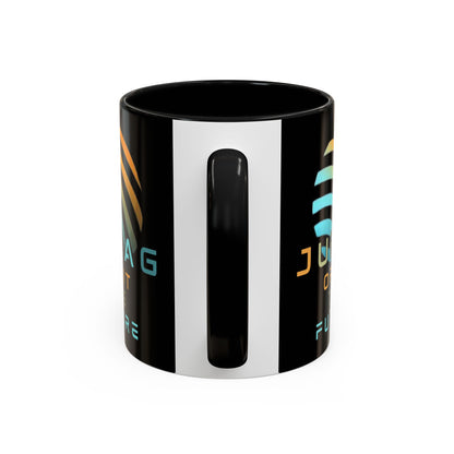 Jupiter (JUP) Orbit the Future Black Accent Mug by cypherpunkgear.com