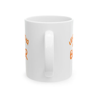 Uisce Beatha makes it better Orange font White Mug by cypherpunkgear.com