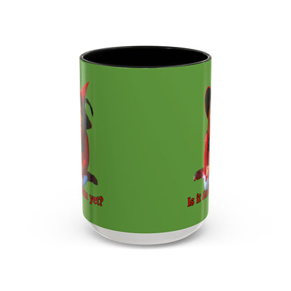 Is it Samhain yet? Green Accent Mug by CreepyCrafts.boo
